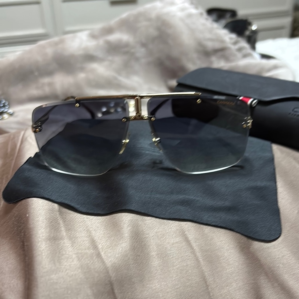 Carrera Gold and Black Sunglasses with Gradient Lenses
